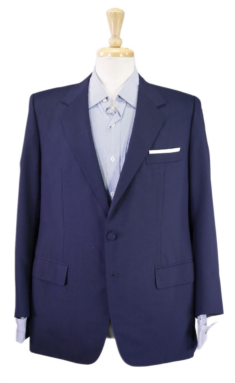 Custom Bespoke Tailored Navy Blue 2-Btn Full Canvas Blazer Jacket 38R